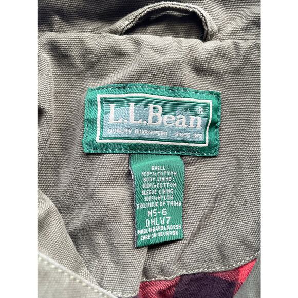 Boy's Vintage L.L. Bean Green Cotton Canvas Lightweight Jacket Size 6 - Picture 2 of 5